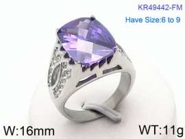 Stainless Steel Stone&Crystal Ring