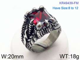 Stainless Steel Stone&Crystal Ring