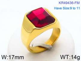 Stainless Steel Stone&Crystal Ring