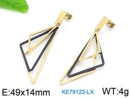 Stainless Steel Black-plating Earring