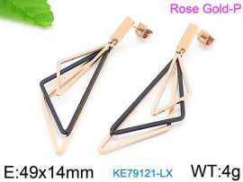 Stainless Steel Black-plating Earring