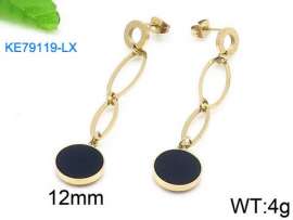 Stainless Steel Black-plating Earring