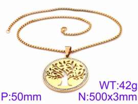 Stainless Steel Stone & Crystal Necklace