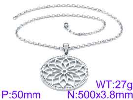 Stainless Steel Stone & Crystal Necklace