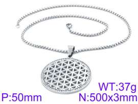 Stainless Steel Stone & Crystal Necklace