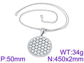 Stainless Steel Stone & Crystal Necklace
