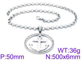 Stainless Steel Stone & Crystal Necklace
