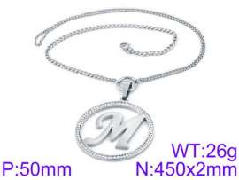 Stainless Steel Stone & Crystal Necklace