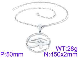 Stainless Steel Stone & Crystal Necklace