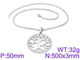 Stainless Steel Stone & Crystal Necklace