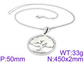 Stainless Steel Stone & Crystal Necklace