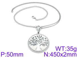 Stainless Steel Stone & Crystal Necklace