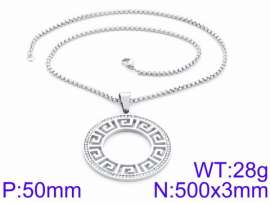 Stainless Steel Stone & Crystal Necklace