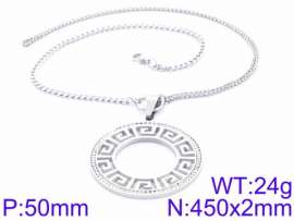Stainless Steel Stone & Crystal Necklace