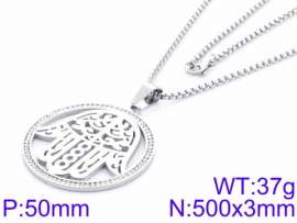Stainless Steel Stone & Crystal Necklace