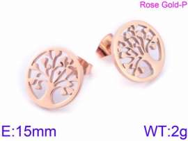 SS Rose Gold-Plating Earring