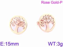 SS Rose Gold-Plating Earring