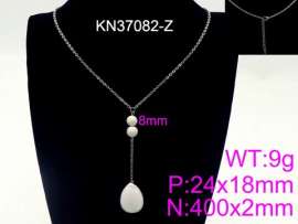 Stainless Steel Stone & Crystal Necklace