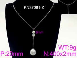 Stainless Steel Stone & Crystal Necklace