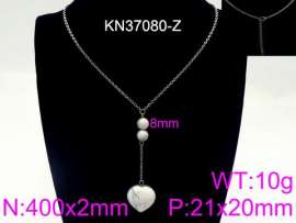 Stainless Steel Stone & Crystal Necklace