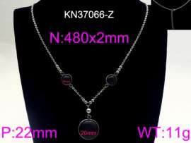 Stainless Steel Stone & Crystal Necklace