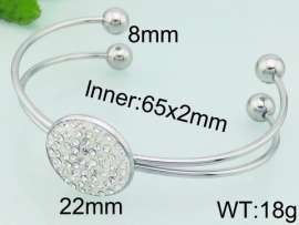 Stainless Steel Stone Bangle