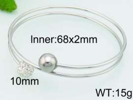 Stainless Steel Stone Bangle