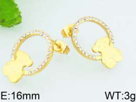 Stainless Steel Stone&Crystal Earring