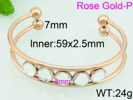 Stainless Steel Rose Gold-plating Bangle