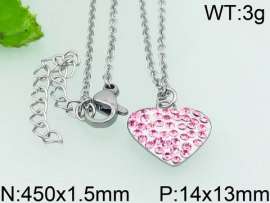 Stainless Steel Stone & Crystal Pendant