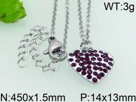 Stainless Steel Stone & Crystal Pendant