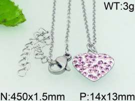 Stainless Steel Stone & Crystal Pendant