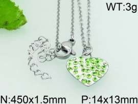 Stainless Steel Stone & Crystal Pendant
