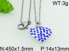 Stainless Steel Stone & Crystal Pendant