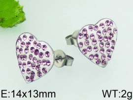 Stainless Steel Stone&Crystal Earring