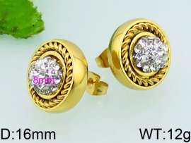 Stainless Steel Stone&Crystal Earring