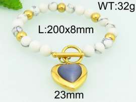 Stainless Steel Stone Bracelet