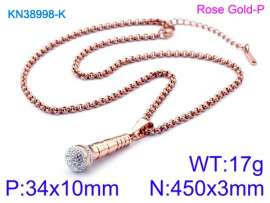 SS Rose Gold-Plating Necklace