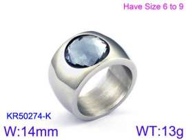 Stainless Steel Stone&Crystal Ring