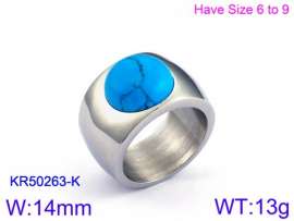 Stainless Steel Stone&Crystal Ring