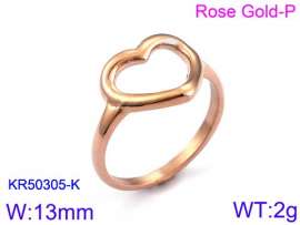 Stainless Steel Rose Gold-plating Ring
