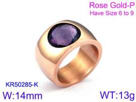 Stainless Steel Stone&Crystal Ring