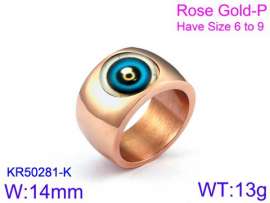Stainless Steel Rose Gold-plating Ring