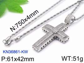 Stainless Steel Stone Necklace