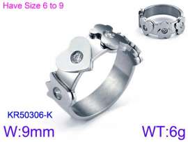 Stainless Steel Stone&Crystal Ring