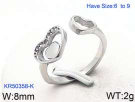 Stainless Steel Stone&Crystal Ring