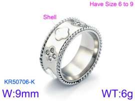 Stainless Steel Stone&Crystal Ring