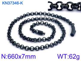 Stainless Steel Black-plating Necklace