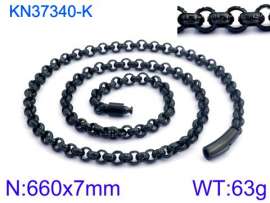 Stainless Steel Black-plating Necklace