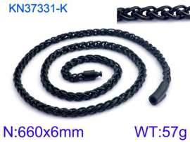 Stainless Steel Black-plating Necklace